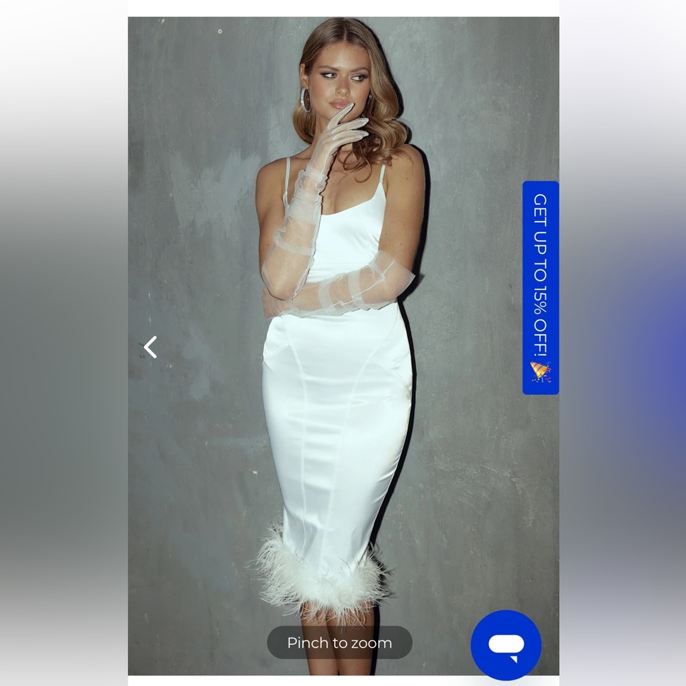 Selfie Leslie Hopelessly Devoted Satin Midi Dress Size Medium